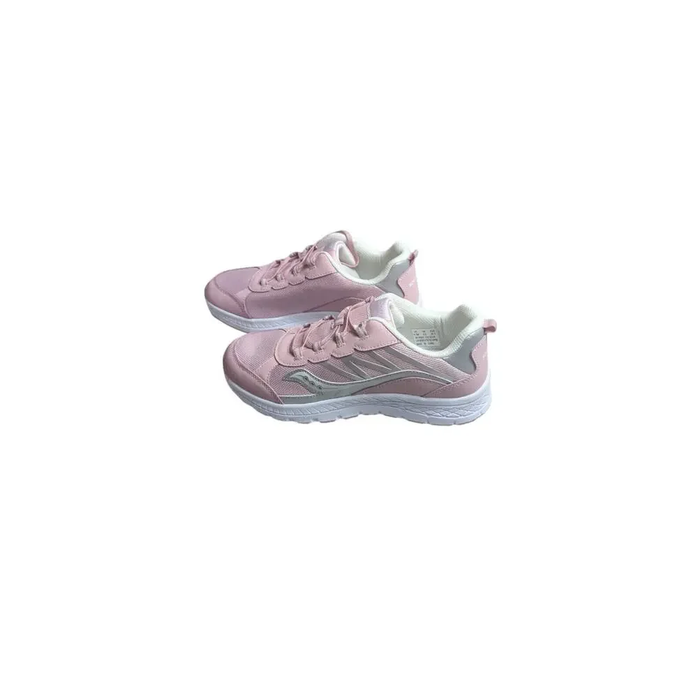 Saucony Dash LTT Blush/Silver Girls Size 7 Sneakers Shoes SK166551 New In Box